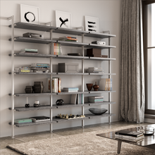 Bookcase (3-Module) . Available In 5 Widths And 5 Beautiful Wood-Grain Melamines