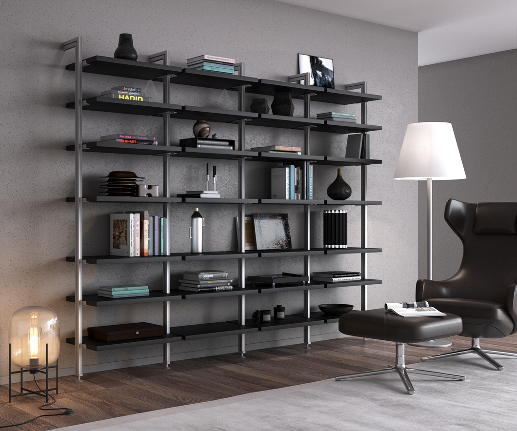 Bookcase (4-Module) <br> Available In 5 Widths And 5 Beautiful Wood-Grain Melamines