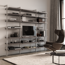 TV Modular Entertainment Centers (3 Modules) Available In 5 Widths And 5 Beautiful Wood-Grain Melamines