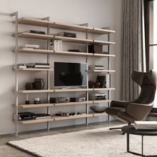 TV Modular Entertainment Centers (3 Modules) Available In 5 Widths And 5 Beautiful Wood-Grain Melamines