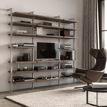 TV Modular Entertainment Centers (3 Modules) Available In 5 Widths And 5 Beautiful Wood-Grain Melamines